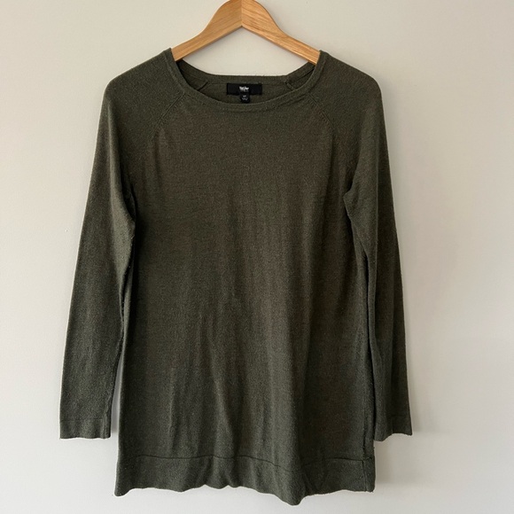 Mossimo Supply Co. Army Green Long Sleeve Sweater - Picture 2 of 5